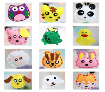 Adam Victor Kids DIY- First Sewing Kit for Kids, Learn to Sew DIY Craft Kits, Lovely Animals Style- Frog, Owl, Fox, Cat, Rabbit, Dog, Duck, Elk