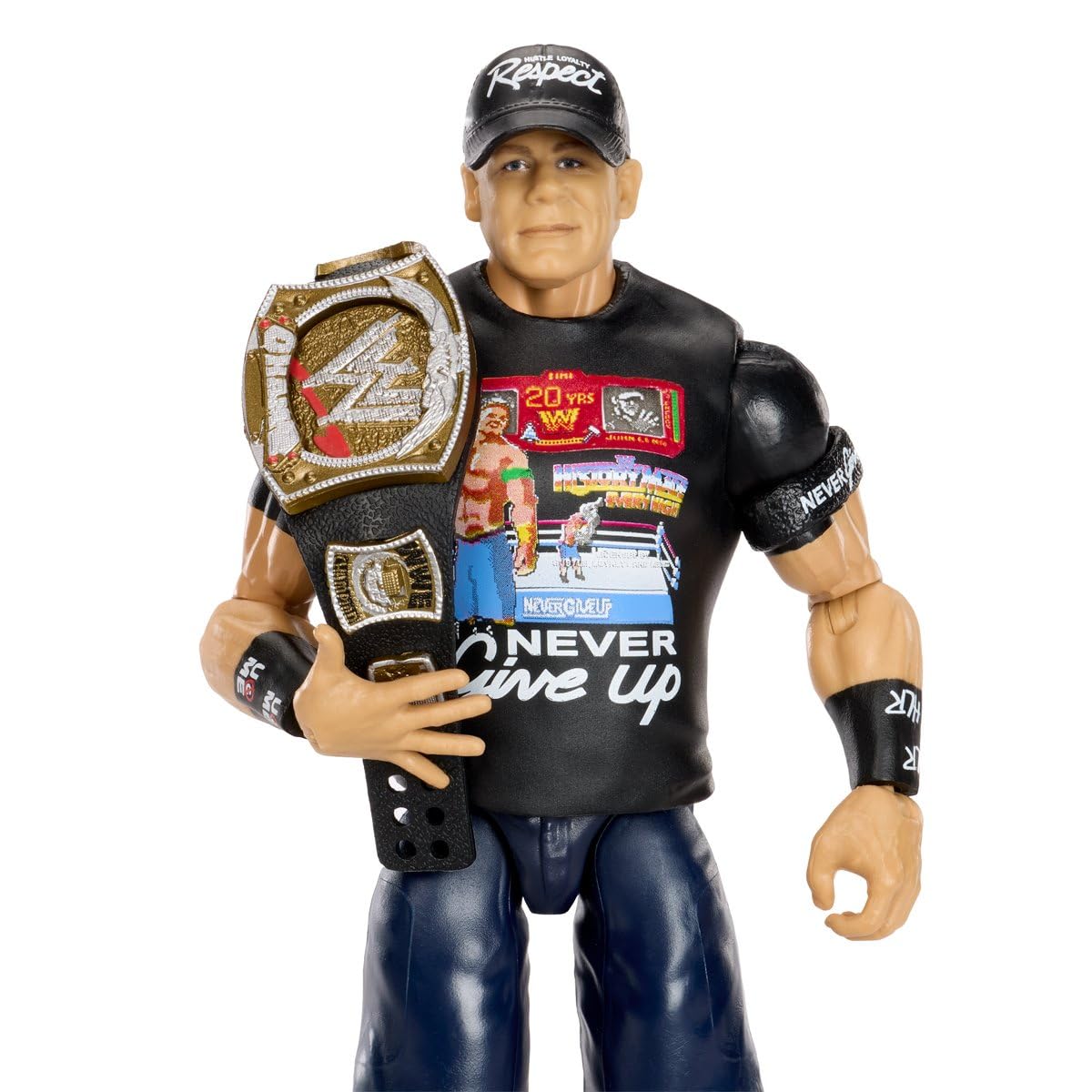WWE John Cena Main Event Series Champions 2026 Action Figure with Title Belt, 6-inches