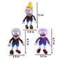 JHESAO 6 PCS Plants and Zombies PVZ Plush Plants Sets Toy Peashooter Purple Gray Conehead Zombie, 1 2 Stuffed Soft Chomper Doll, Sunflower PVZ Figure