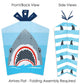Big Dot of Happiness Shark Zone - Table Decorations - Jawsome Shark Party or Birthday Party Fold and Flare Centerpieces - 10 Count