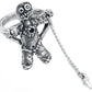 Women's Alchemy England Voodoo Doll with Stick Pin Gothic Spells Pewter Ring Size 11