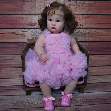 GYCV Reborn Toddler Dolls Girl 24 Inch Lifelike Baby Doll Realistic Toddler Doll Girl Look Real Cute Fat Reborn Baby Weighted Real Life Baby Doll Toys
