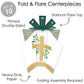 Big Dot of Happiness Elegant Cross - Table Decorations - Religious Party Fold and Flare Centerpieces - 10 Count