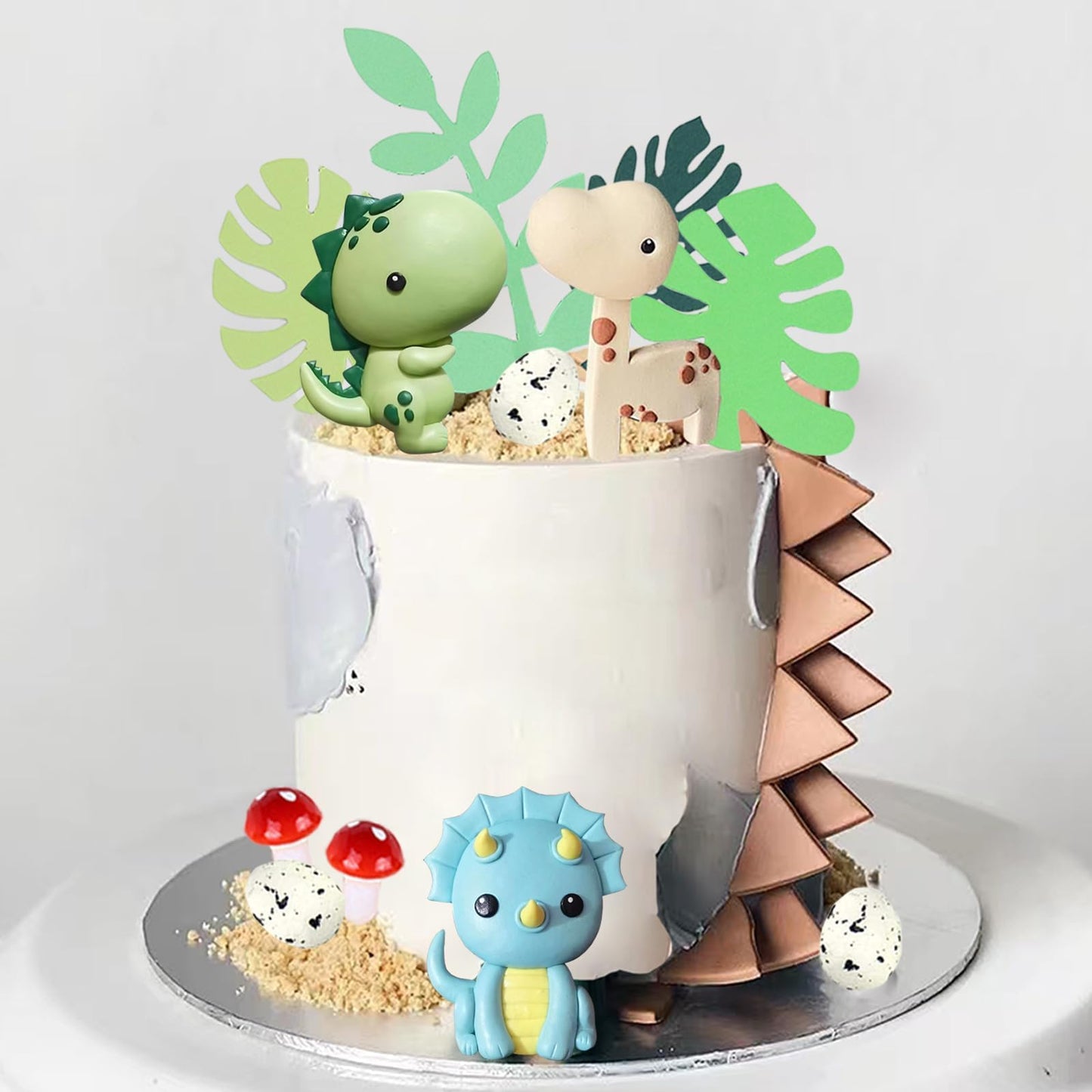 Baby Dinosaur Cake Toppers Dinosaur Cake Decorations Dinosaur Birthday Cake Toppers for Baby Shower Dinosaur Themed Birthday Party Supplies (Style 1)