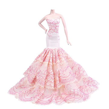 3Pcs Handmade Clothes Vintage Dress for 29cm Doll Wedding Noble Party Dresses Gown Outfit Costume Suit for 11.5 inch Dolls