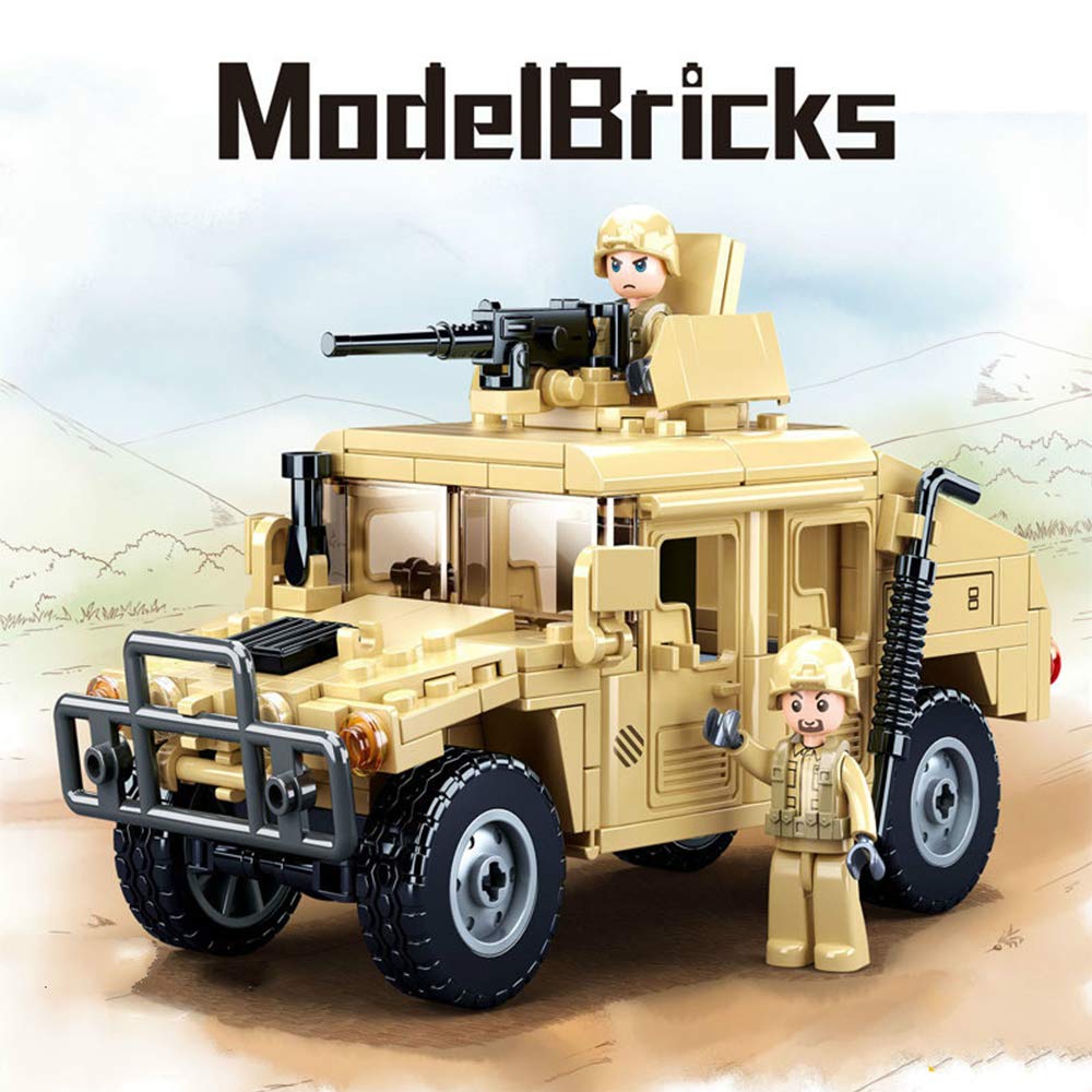 Octopbrik Military Vehicle Building Toy for Age 6 7 8 9 10 11 12+, Battle Brick, Compatible with Major Brand, Army Series Building Block with 2