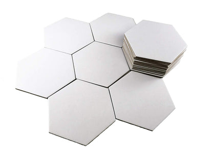 Apostrophe Games Hexagon Board Game Tiles - 20Pcs Large Game Board Pieces - Blank Game Board Chits, Same Size as Settlers of Catan - Create Your Own