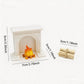 3 Pack Dollhouse Decoration, 1:12 Miniature Fireplace Set with Flame Effect, Desktop Model with Log Bundle, Arch Design (White)