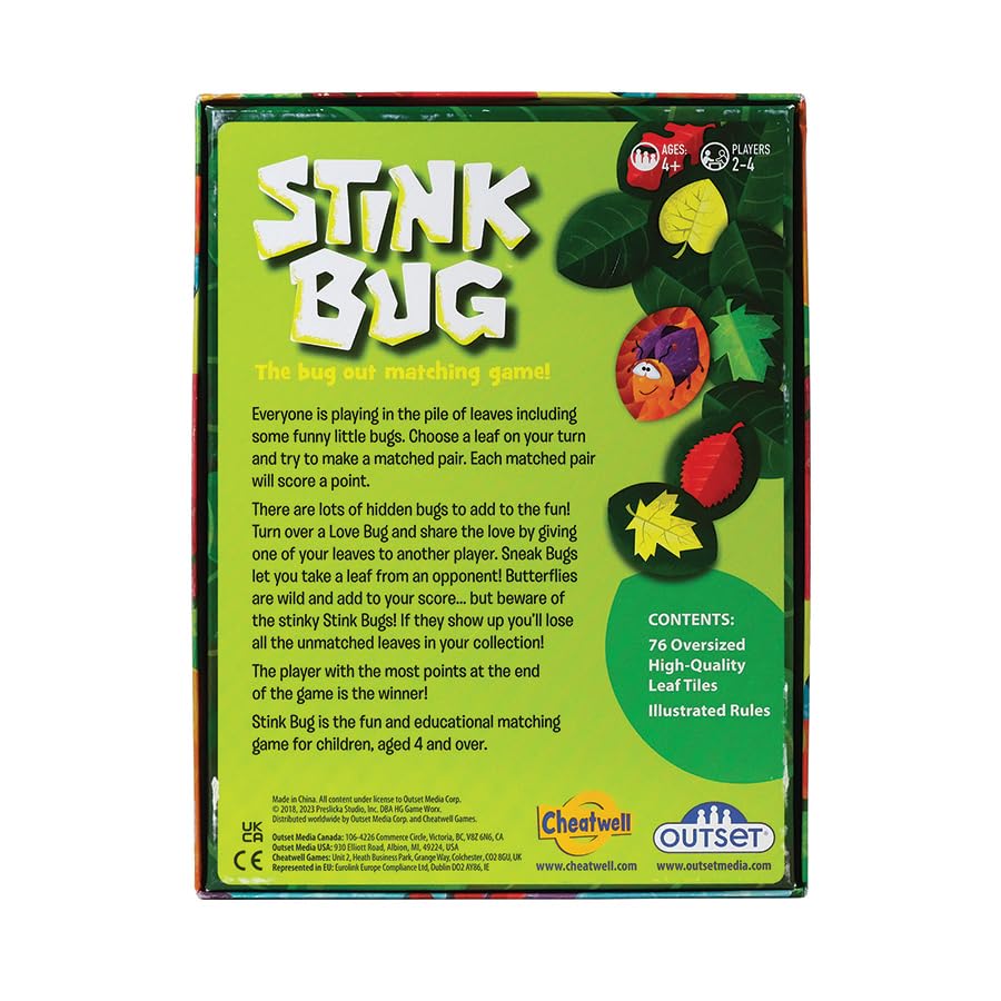 Outset Media Stink Bug - The Bug Out Matching Game for Kids Ages 4 and up