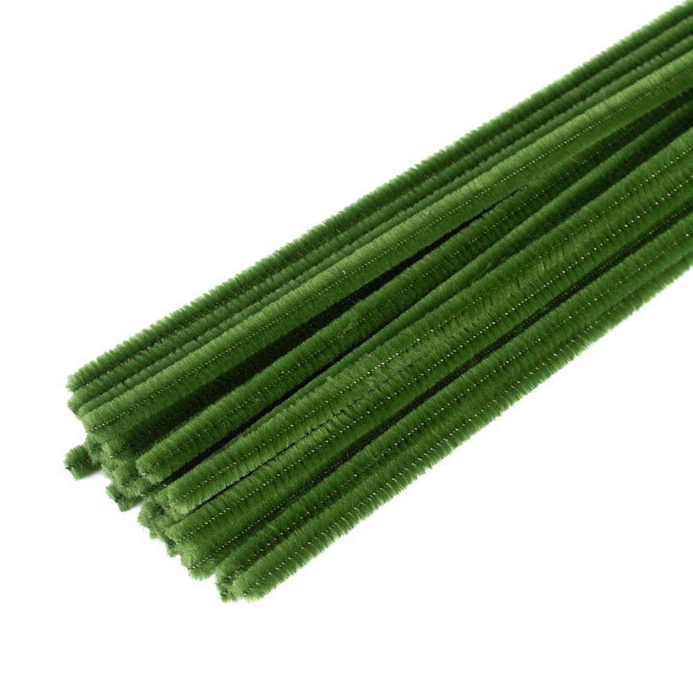108 Extra?Long Green Pipe Cleaners - 18" Chenille Stems Craft Supplies