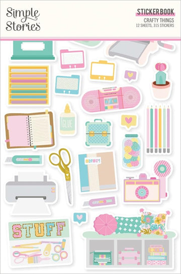 Simple Stories Sticker Book 12/Sheets-Crafty Things