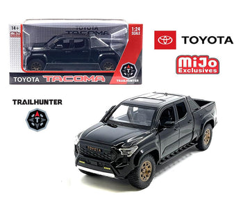MiJo Exclusives Toyota Tacoma Trailhunter Diecast Model, 1:24 Scale, 2025 (Black)