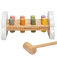 Pearhead Montessori Hammer Bench, Wooden Pounding Toy for Toddlers