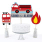 Big Dot of Happiness Fired Up Fire Truck - Firefighter Baby Shower or Birthday Party Centerpiece Sticks - Table Toppers - Set of 15