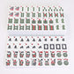 ZJXYM American Mahjong Tile Set, 166 White Tiles with Two Dices, Mahjong Tile Game for Four Players, (1.2’’x0.9’’x0.51’’)