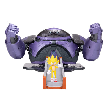 Sonic the Hedgehog 2 Movie Giant Eggman with Super Sonic 2.5" Action Figure Battle Playset