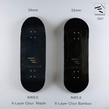 NOAHWOOD Wooden PRO Fingerboards NW8.0 360flip King of Finger (Black Maple, 100x34mm Deck)