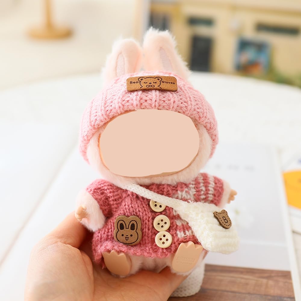 (3 Pack) Clothes for Labubu Doll,Clothes for Dolls Accessories,Three Outfit Set Suitable for Labubu 15&17cm ,Adorable Dress-Up Accessories for Labubu