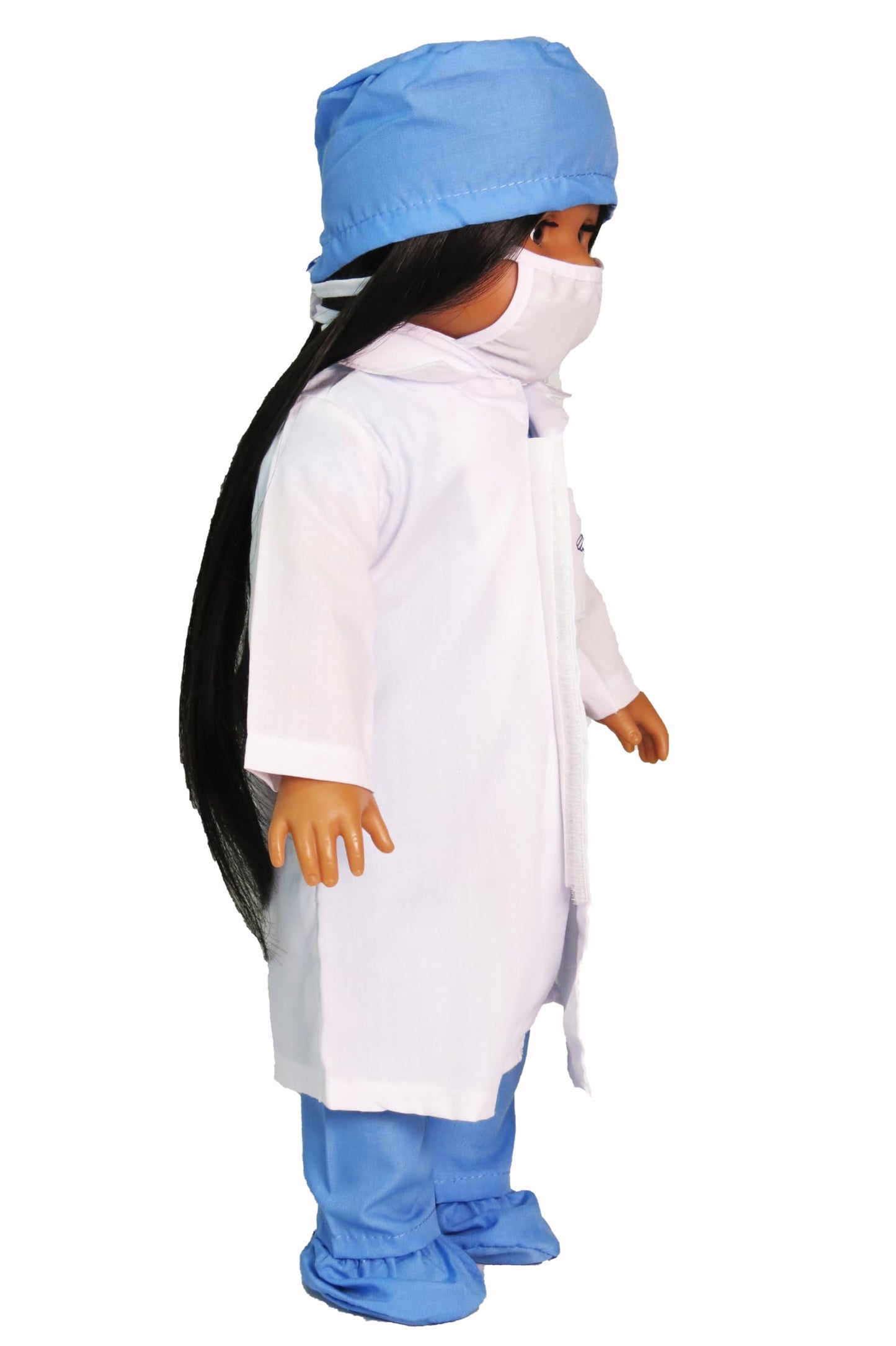 Blue Doctor`s Scrub Outfit for 18-Inch Dolls | Premium Quality & Trendy Design | Dolls Clothes | Outfit Fashions for Dolls for Popular Brands
