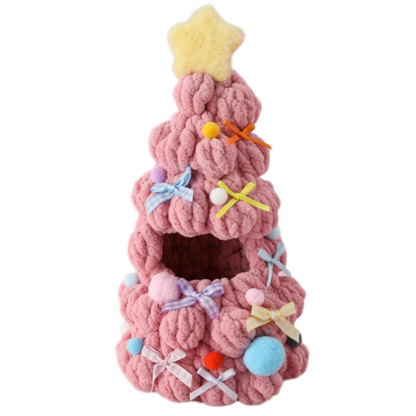 for Labubu Christmas Tree Knit Costume (Peach Pink)