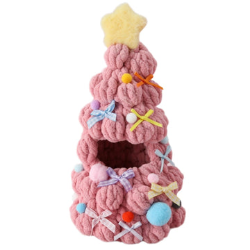 for Labubu Christmas Tree Knit Costume (Peach Pink)
