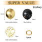 Zesliwy Black and Gold Confetti Balloons,50pcs 12In,Latex,Party Decor