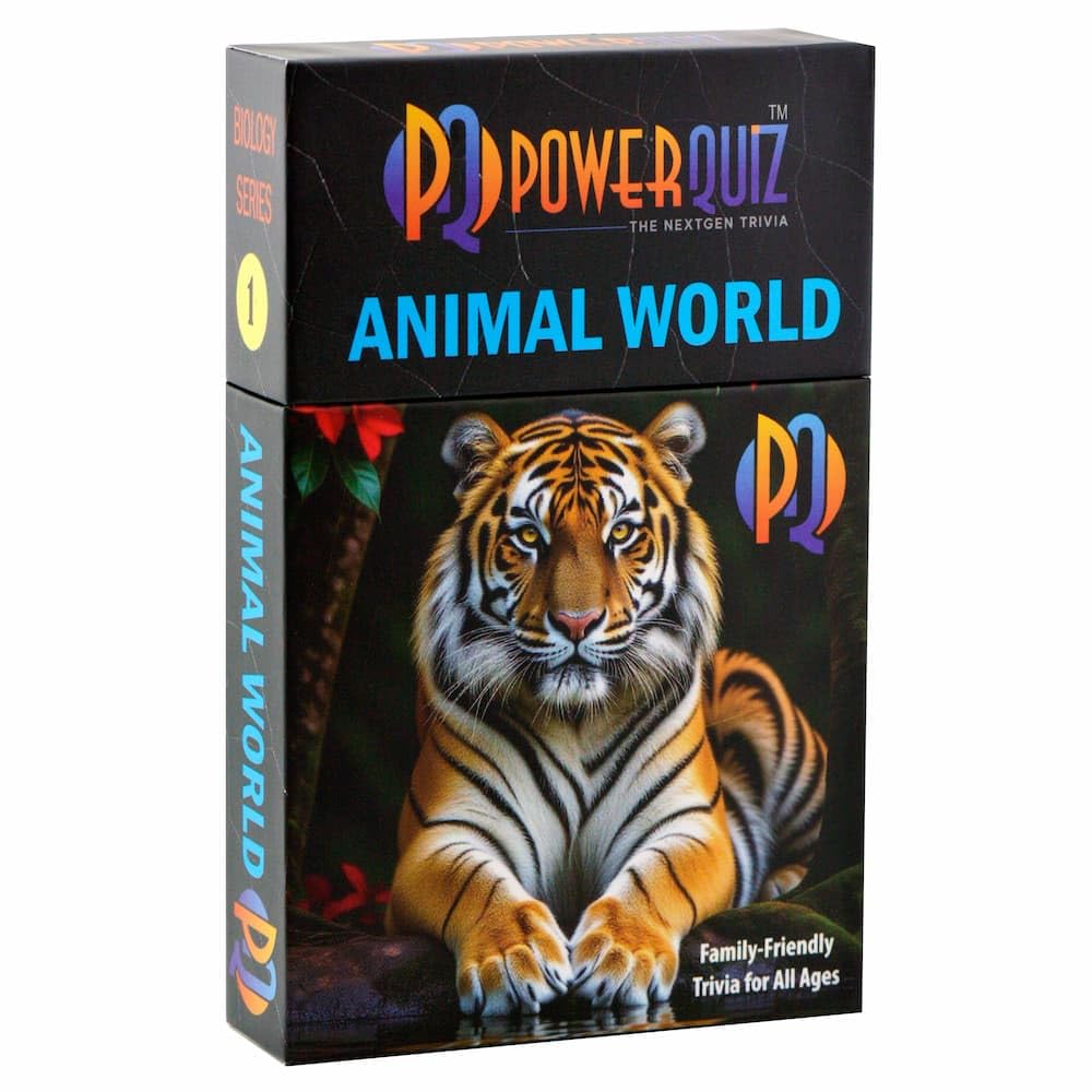POWERQUIZ Animal World Biology Trivia Game for Kids & Adults