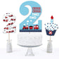 Big Dot of Happiness 2nd Birthday Railroad Party Crossing - Steam Train Second Birthday Party Centerpiece Sticks - Table Toppers - Set of 15