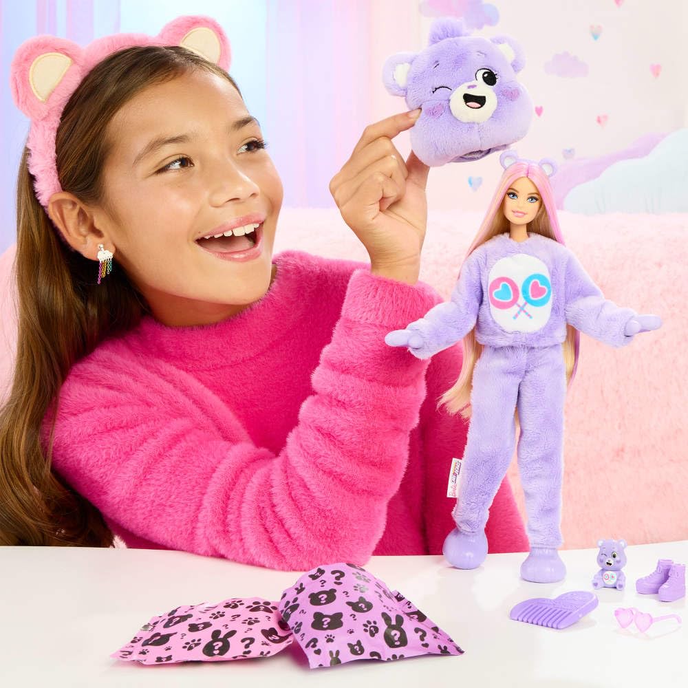 Barbie Cutie Reveal Cute Bears Surprise Doll with 10 Accessories, Mattel (Can't Choose Model)
