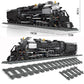 GODIYTOPPY BIGBOY Steam Train Building Kit and Engineering Toy, BIGBOY Locomotive with Track Display Set, Collectible Steam Locomotive Display Kit