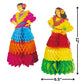 MEXICAN PRINT HONEYCOMB SENORITAS - Party Decor - 6 Pieces