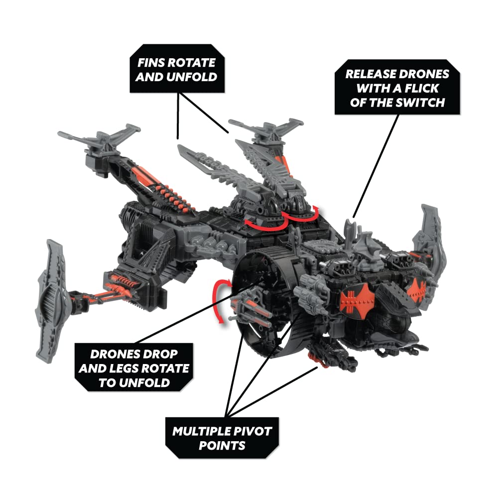 Snap Ships - KOMPLEX Hammerjaw K.L.A.W. Gunship - Building Toy Sets - 3 Builds - Ages 8+