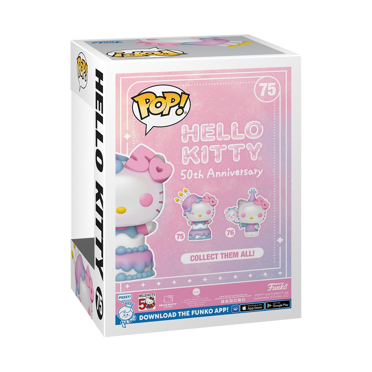 Funko POP! Sanrio: Hello Kitty 50th - Hello Kitty in Cake - Collectable Vinyl Figure - Gift Idea - Official Merchandise - for Kids & Adults - Anime