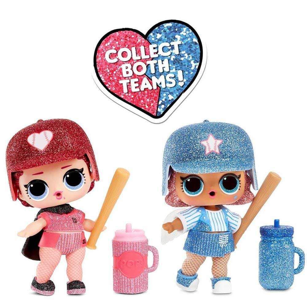 L.O.L. Surprise! All-Star B.B.s Sports Series 1 Baseball Sparkly Dolls with 8 Surprises