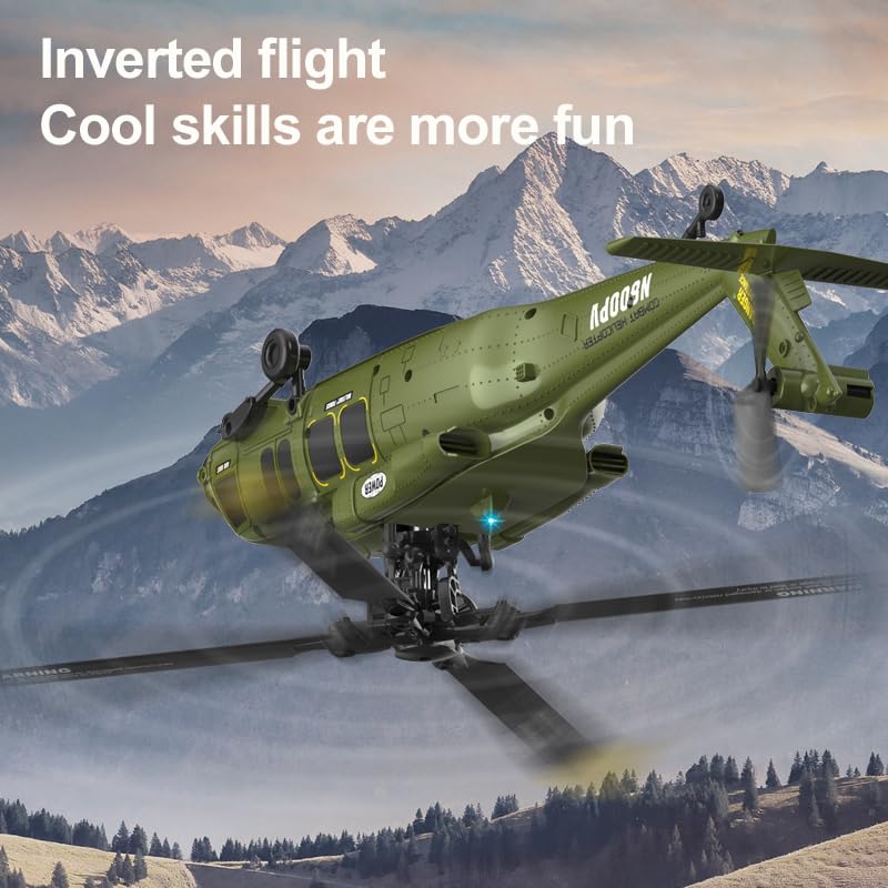 XURUYI K200 6CH RC Helicopter with Optical Flow Positioning, Brushless Direct-Drive Motor, Barometric Altitude Hold, Aerobatic Inverted Flight