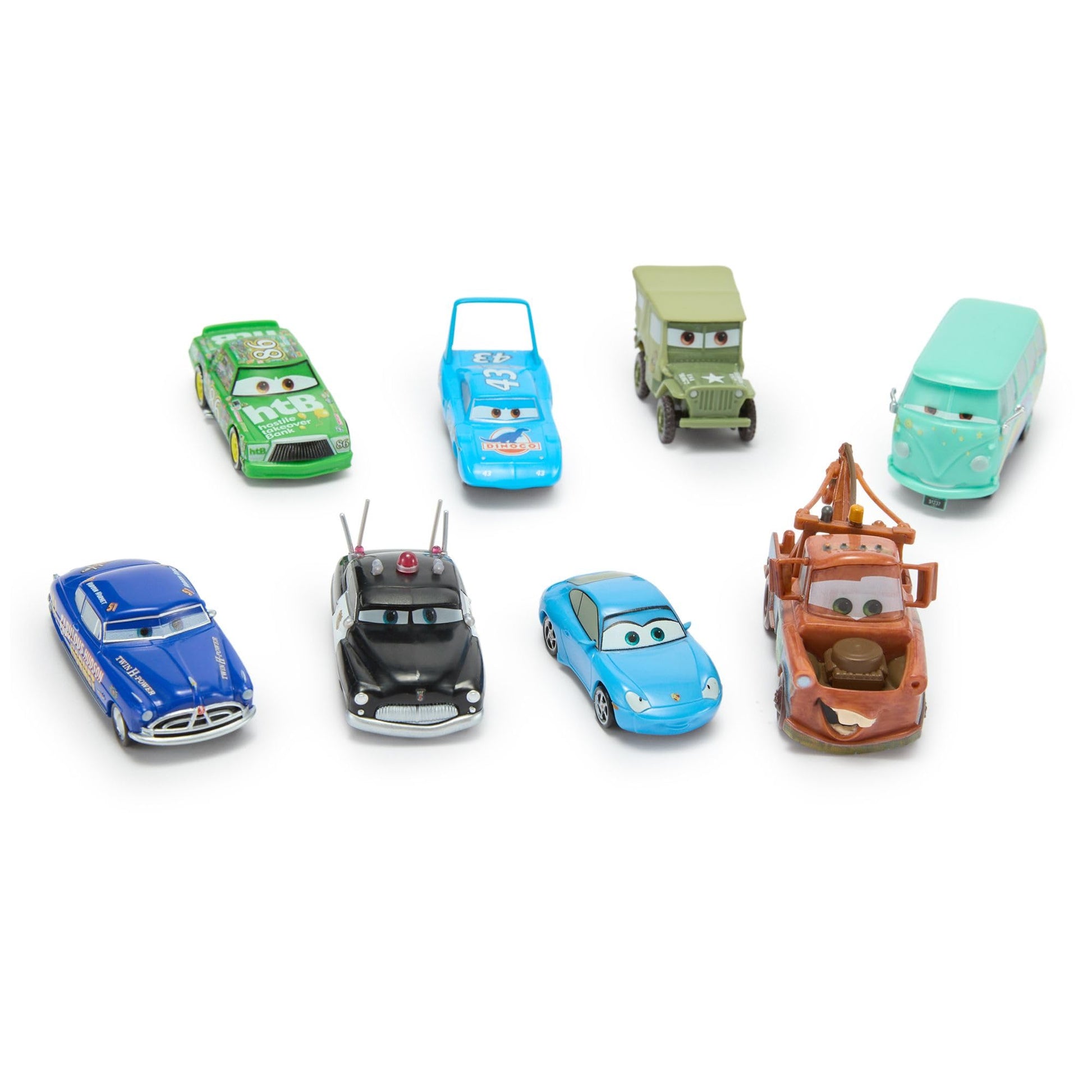 Disney Store Official Cars Mega Figure Set - 17 Fully Sculpted Figurines - Includes Lightning McQueen, Mater, Sarge, & More - Perfect Cars Gift Set