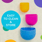 Mobi Oomplz Water Toys - Baby Stacking Cups for Toddlers, Bath Cups, Pool and Tub Toys, Water Play for Babies and Kids, Non Toxic Food Grade Silicone