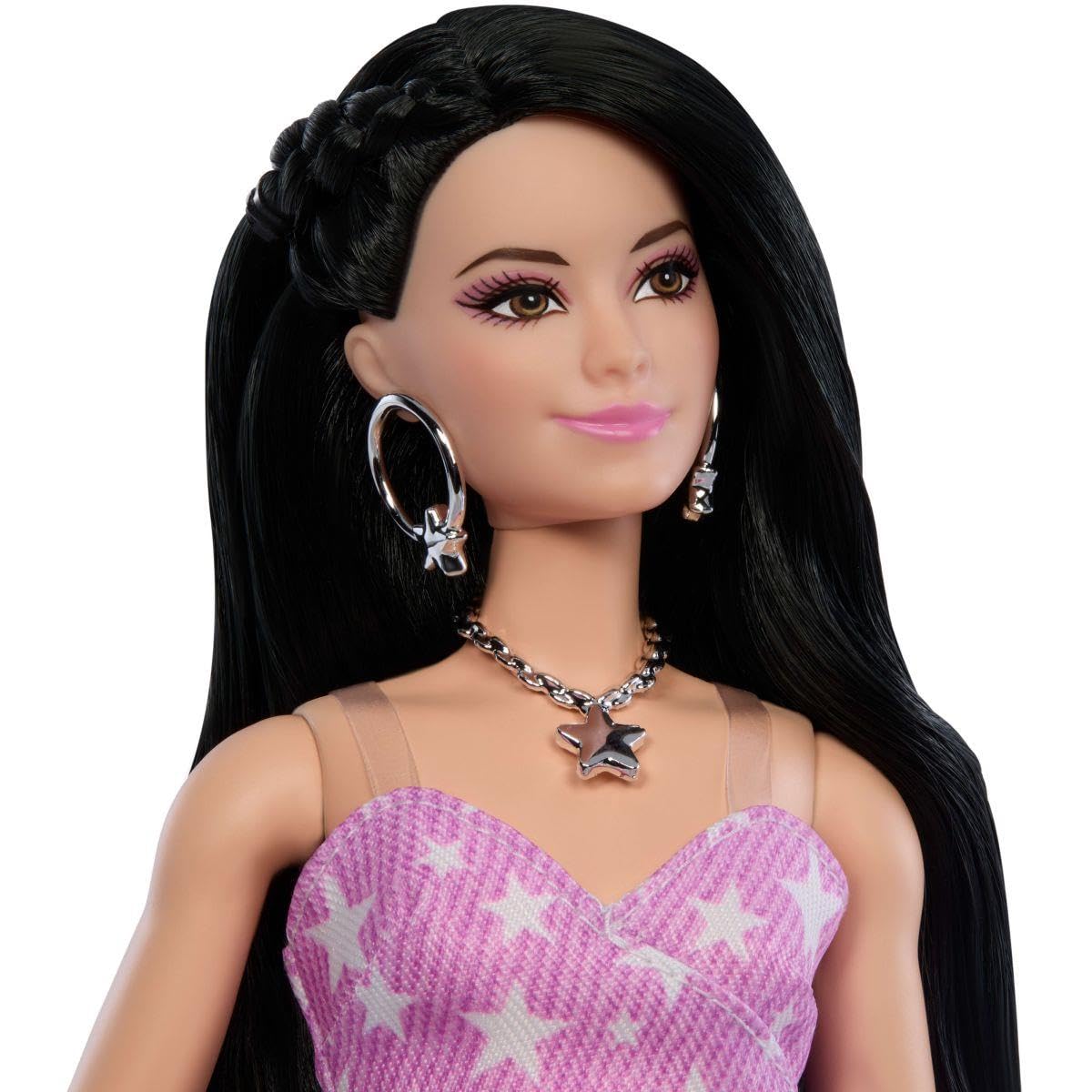 Barbie Fashionista Deluxe Style Pink Dress Doll with Loose Hair