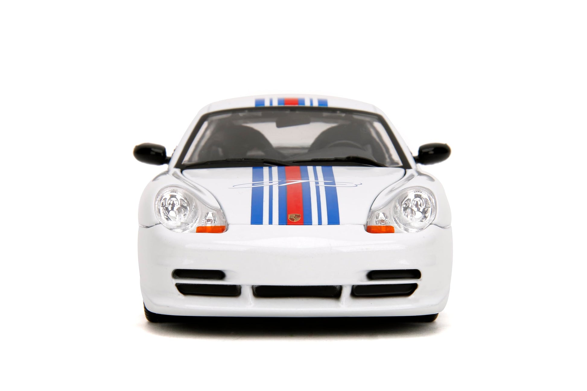 Jada Hyper-Spec 1:24 Porsche 911 GT3 (996.1) Die-Cast Car, Toys for Kids and Adults(White/Red Stripes)