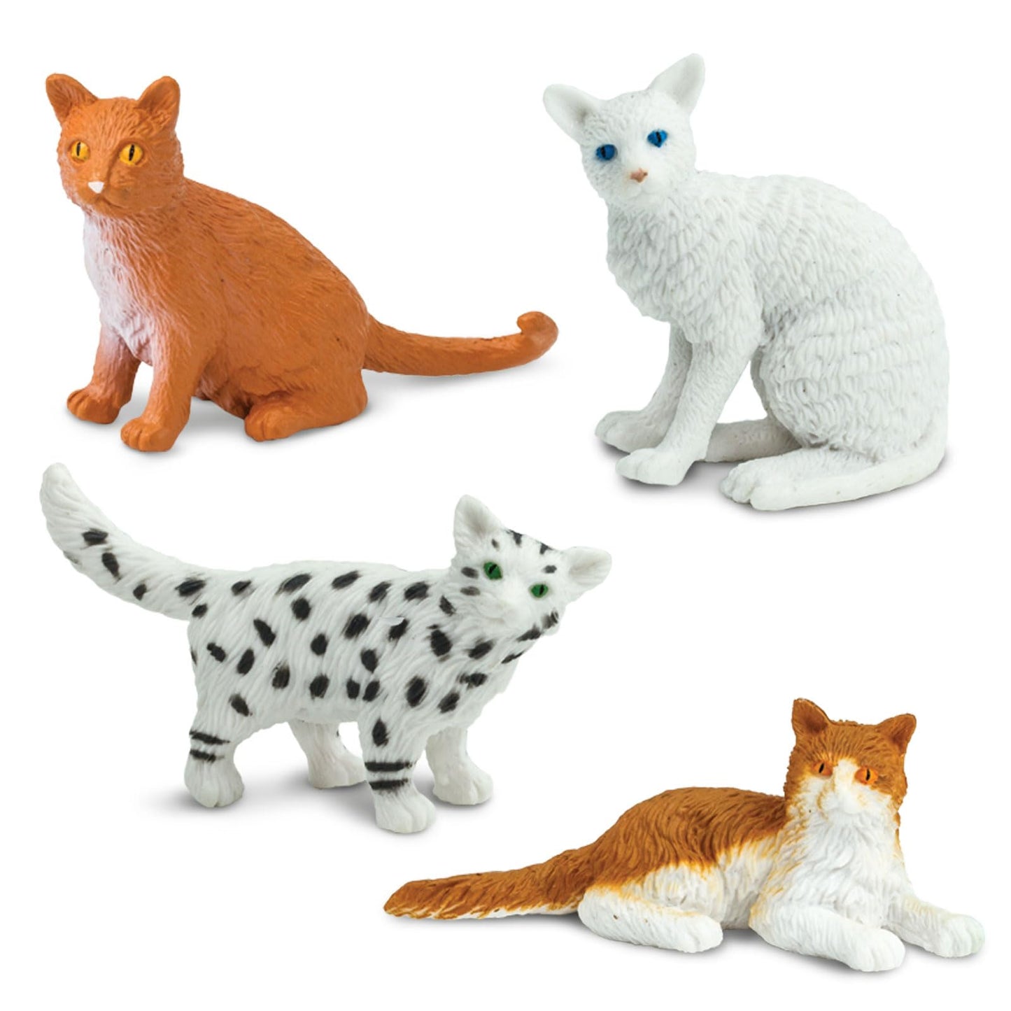 Safari Ltd. Domestic Cats TOOB - 11 Mini Figurines Including Balinese, Gray Tabby, Angora, Birman, Siamese, and More - Toy Set for Boys, Girls & Kids