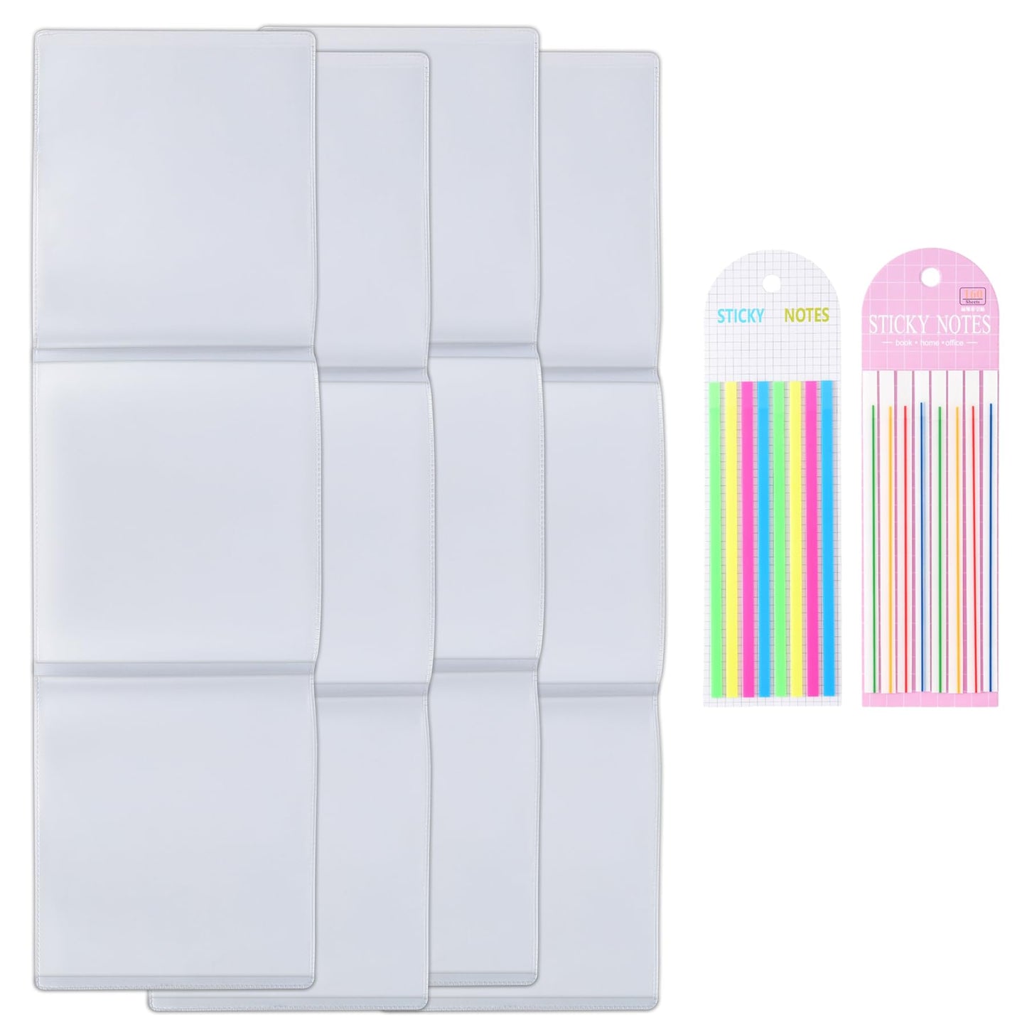 Xovnfp 4Pcs Mahjong Card Sleeves and Line Finders Set - Fit Large Print Size (6 1/8" x4 3/4") with Durable Matte Anti-Glare Plastic Card Holders