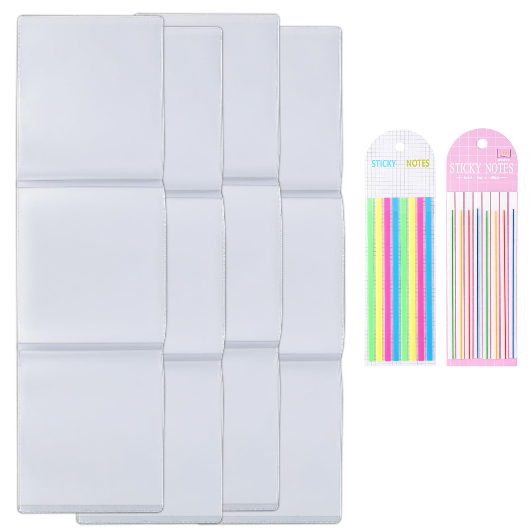 Xovnfp 4Pcs Mahjong Card Sleeves and Line Finders Set - Fit Large Print Size (6 1/8" x4 3/4") with Durable Matte Anti-Glare Plastic Card Holders