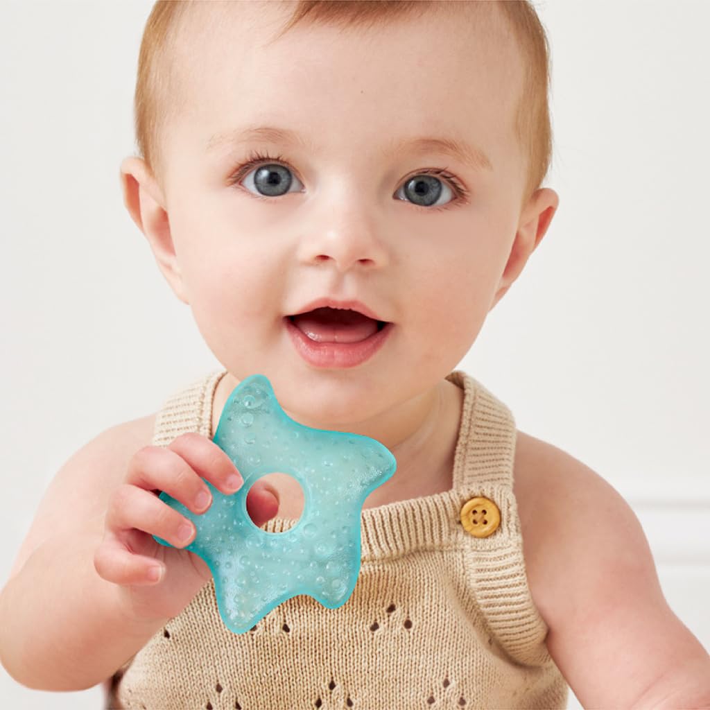 Itzy Ritzy Water-Filled Teethers - Cold Cutie Coolers Textured On Both Sides to Massage Sore Gums & Emerging Teeth - Can Be Chilled in Refrigerator