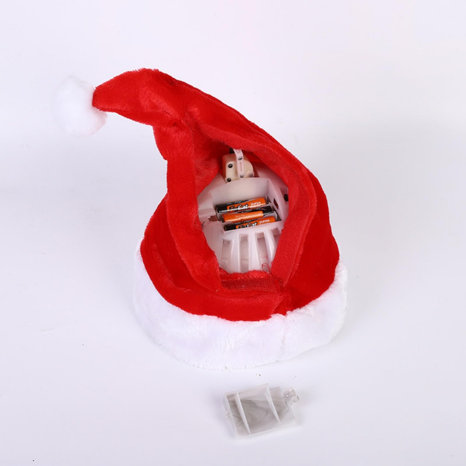 Metionc Electric Singing and Dancing Christmas Hat - Funny Plush Swing Christmas Hat for Christmas New Year Party (1pc)