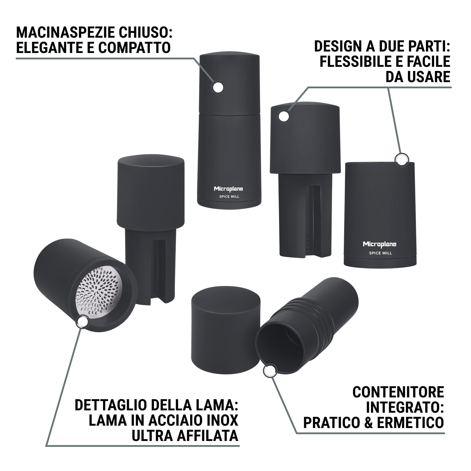 Microplane Spicemill Dark Grey