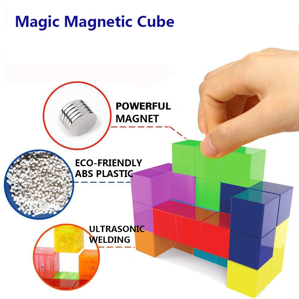 Magnetic Soma Cube Block - Educational Puzzle Toys for Kids Stress Relief