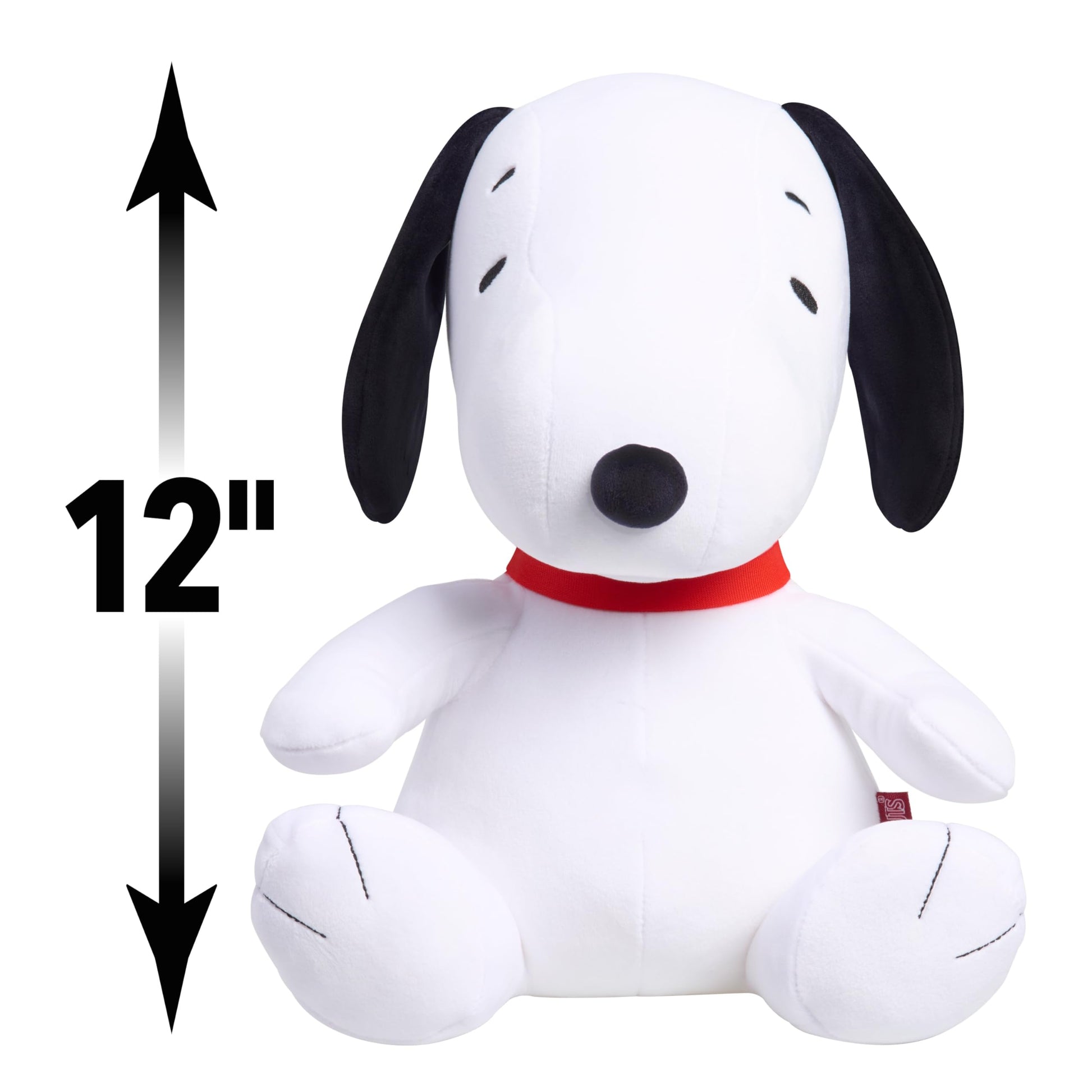 Peanuts Large 2 lb Weighted Plush Snoopy, 12-inch Stuffed Animal, Kids Toys for Ages 3 Up by Just Play