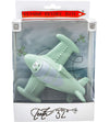 Chewy, The Teeth-32 Airplane Teething Toy 100% Natural Havea Rubber Green