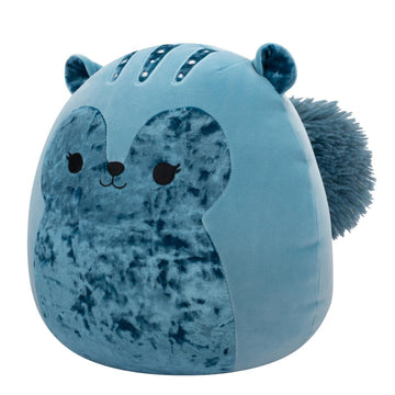 Squishmallows Original 14in Brunhilda The Blue Tonal Squirrel with Velvet Accents - Official Jazwares Plush (Large)