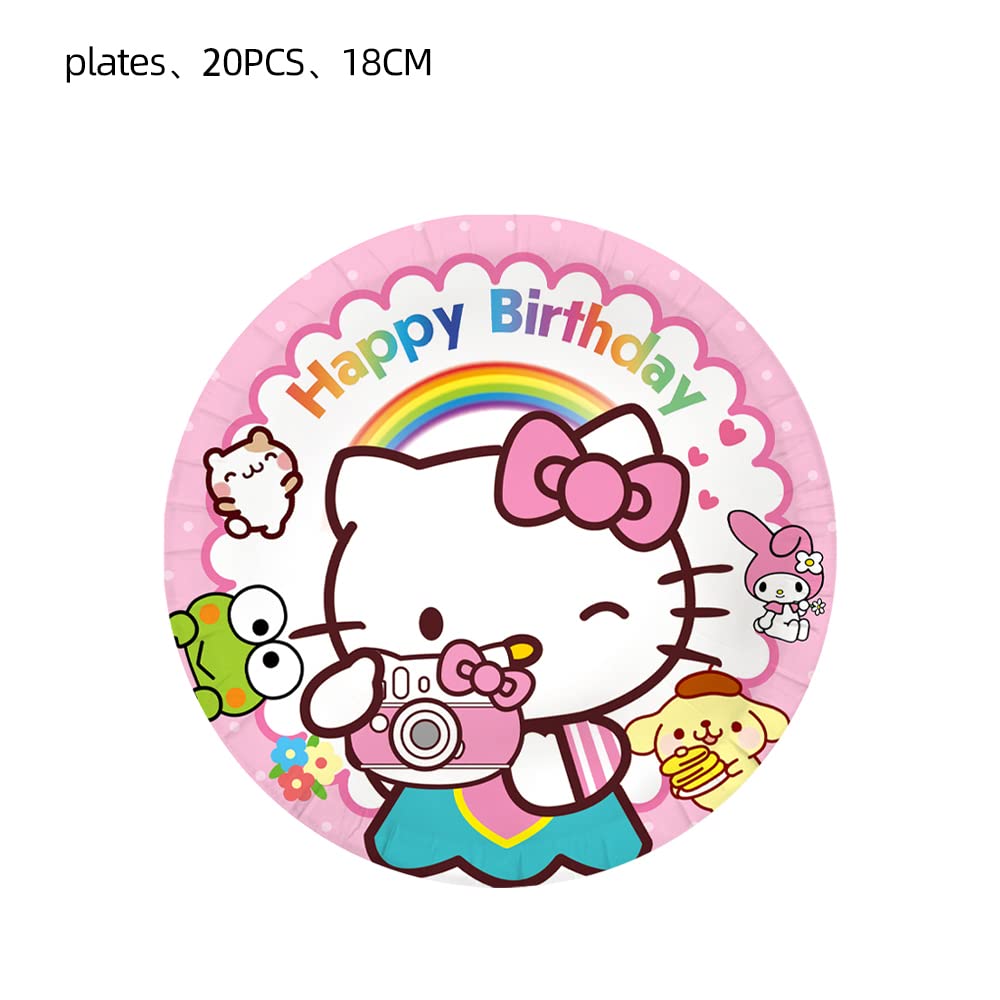 41pcs Children Party Supplies 20 Plates + 20 Napkin + 1Tablecloth Children Birthday Party Decorations, for Girl and Boy